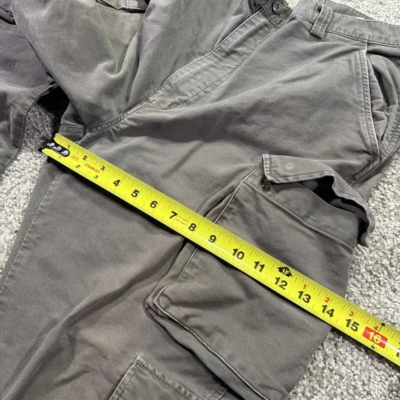 Vintage American Eagle Brown Cargo Pants Faded Y2k Essential Style Baggy 36/31 - Picture 9 of 12